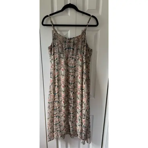 Anthropologie dRA Floral Flowy Midi Maxi Dress with Pockets Pink Size XS