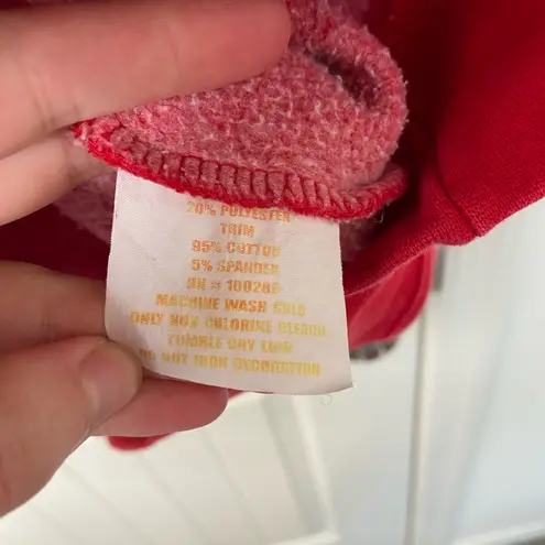 Lifeguard EUC women’s red white pullover hooded sweatshirt warm comfy lounge XL