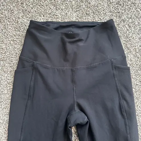 Spyder black ribbed full-length leggings size XS