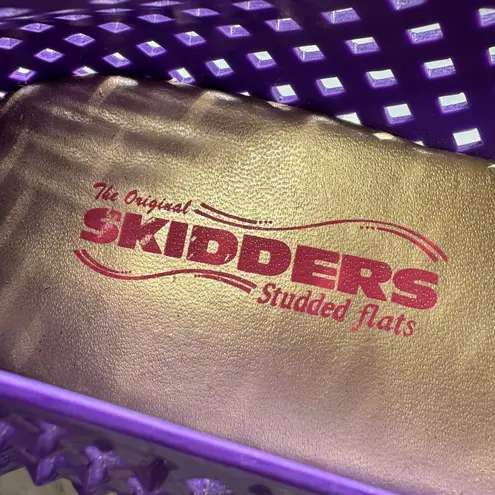 Skidders Women's Studded Flats Purple Slip On Jelly Shoes Y2K Retro Size 6