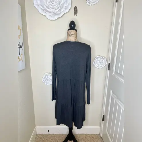 Mud Pie NTM: Brand New Minnie Tiered Bodice Dress in Dark Charcoal Dress Sz M