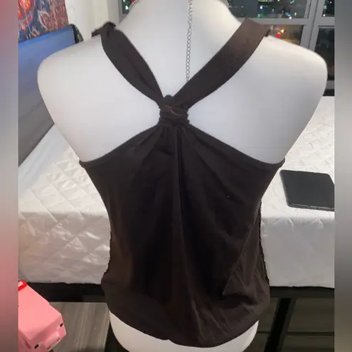 julie's closet 2000s glamours brown sequin tank top