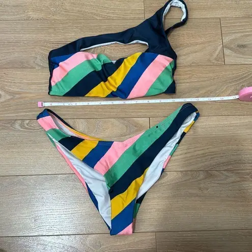 Cotton On NWOT  rainbow bikini top size xs and bottoms small