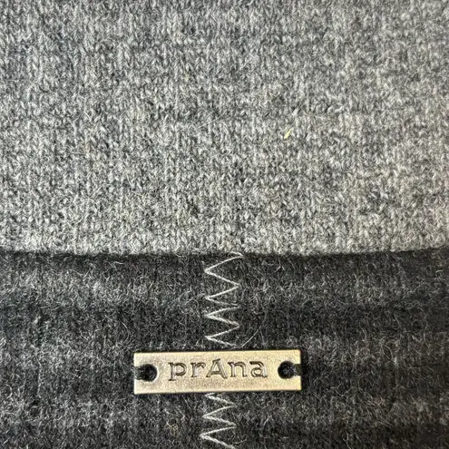 prAna Josette Woman’s Warm Wool Blend Neutral Gray and Black Tunic Sweater Sz XS