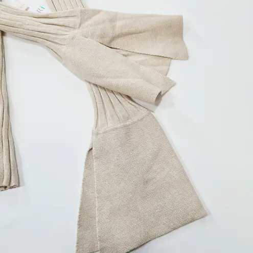 MORE TO COME Bandy Button Front Sweater in Oatmeal