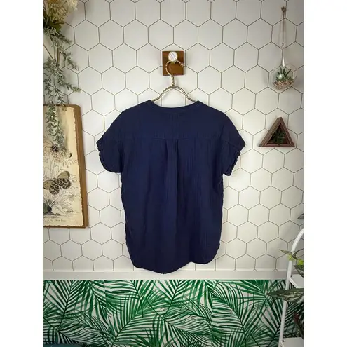 Quince 100% Organic Cotton Gauze Roll Sleeve Shirt - Size - XS