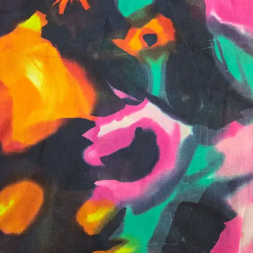 St. John Floral Sheer Silk Blend Swim Suit Cover Up Bathing Suit Cover Size Small