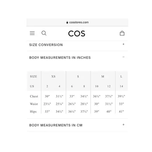 COS Black Wool Button Front Sweater Tunic Dress Sz.S