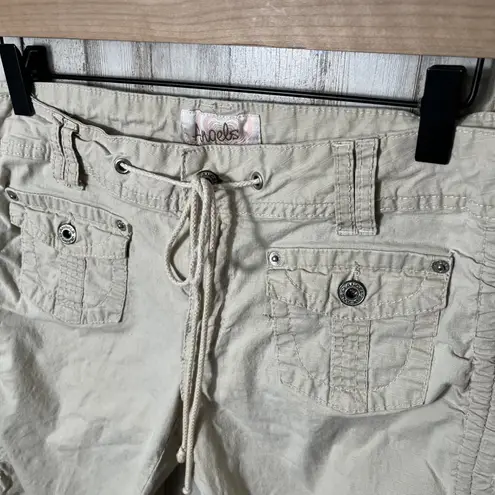 Vtg Y2K Angels Khaki Cargo Bermuda Shorts Tan Pockets Womens Size 11/Medium