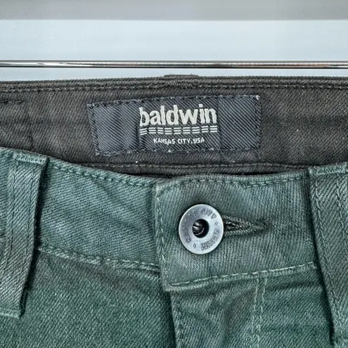 Baldwin Rivington Mid Rise Peg Leg Cropped Skinny Jean Size 26 Green