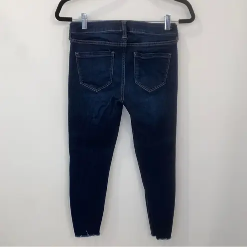 Liverpool Jeans Company The Crop Jeans Raw Edge Hem Size 2 Size 26 Dark Wash