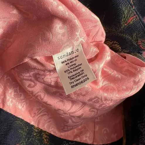 Sundance Alpine Coast Jacket Floral Jacquard Blazer Petite Size US PXS