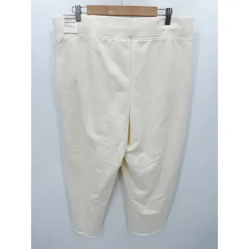 Calia Pants Women XXL NWT Cream Unbleached Straight Leg Crop Drawstring