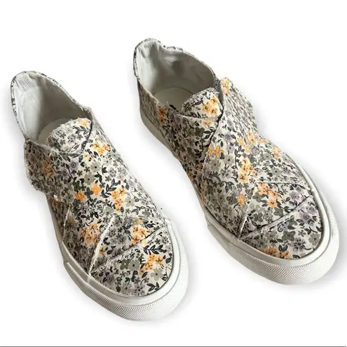 Gypsy Jazz Lavender Yellow Floral Ivory Sneaker Size 8