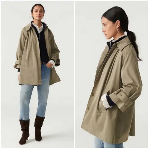 Ba&sh 💕💕 Issey Trench Coat ~ Khaki Green Size 2 = US 6 Medium NWT