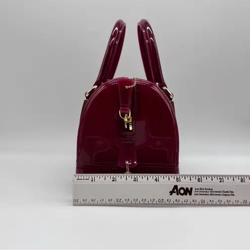 Furla Candy Jelly Satchel Bag – Burgundy, Gold Hardware – New