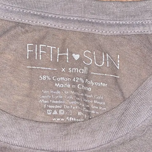 Fifth Sun  xsmall But First Coffee burnout tank