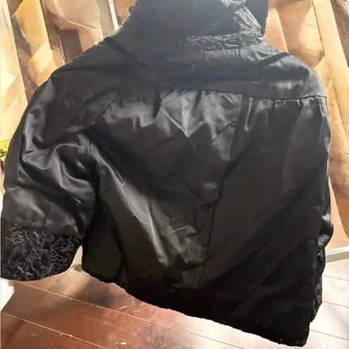 Vintage Elegant Black Women's Persian Lambs Wool Jacket Size 10
