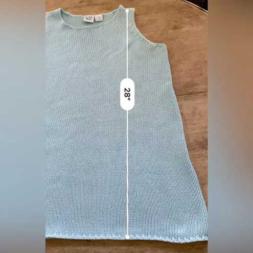 Vintage In Due Time Maternity Sz M Powder Blue Sleeveless Chunky Knit Sweater