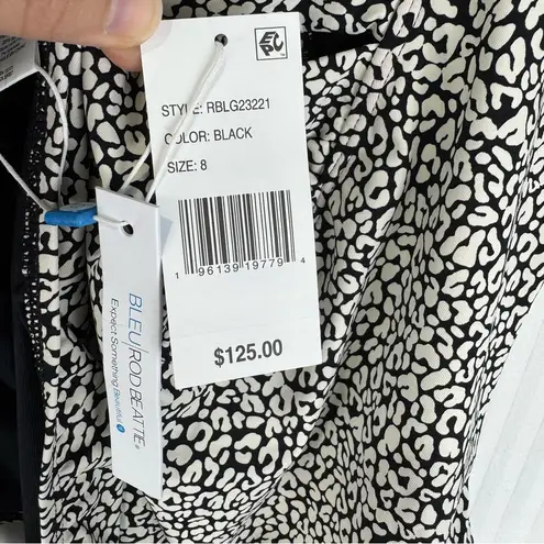 Bleu Rod Beattie Let’s Get Loud Blk/White Animal Print One Piece Swimsuit Size 8