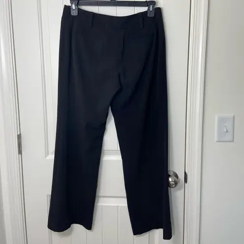 EUC AGB women’s solid black button straight leg fit dress pants stretch size 8