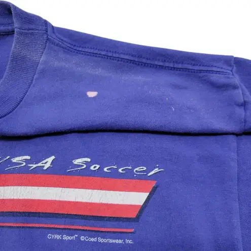 Coed Sportswear, Inc. 1990s Vintage USA Soccer Shirt Size Large L By Graphic Tee American Flag Stars And Stripes Graphic Print T-Shirt Unisex T-Shirt 