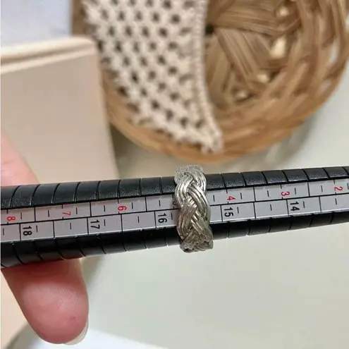 Silver Braided Chunky Pinkie Ring Vintage “Unity” 5 Minimal Celtic Masc Jewelry