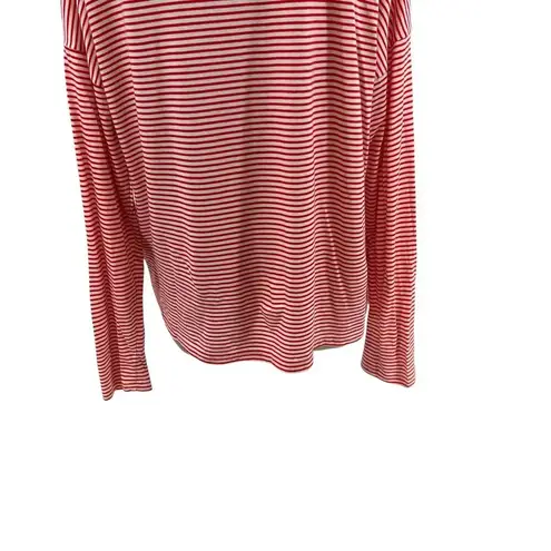 Marine layer Valerie Longsleeve in Poinciana Red / White Size Large