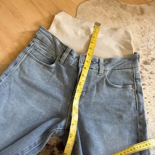 BLANQI Maternity Straight Leg Light Wash Jeans Size 0 Blue