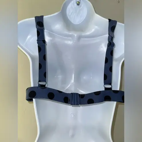 Zimmermann Blue Black Polka Dot Bikini Top NWOT Size 3 (US 8-10)