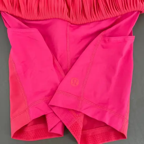 Lululemon  Mesh Pleats Mid-Rise Mini Tennis Skirt Lip Gloss Pink Bright Summer 4