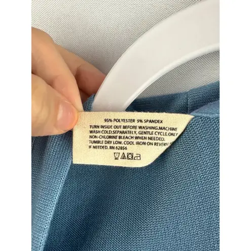 Hue Sleepwear Womens Blue Cardigan With Pockets Size XS Polyester Spandex Blend