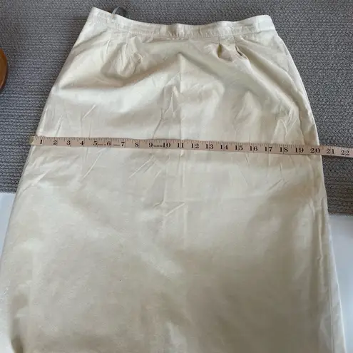 Vintage Ivory Cream Faux Suede Column Maxi Skirt 28” Waist Fits Modern Sz 6