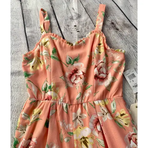 Love & Piece Collective Peach Floral Romper NWT!