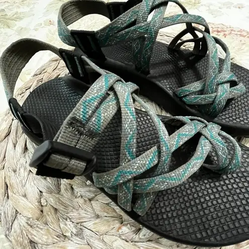 Chacos Chaco Classic Z/2 Sandals Teal Grey White Women's‎ Size 8