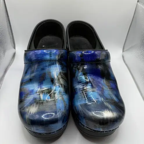 Dansko Women's Professional Clog Blue Brush Patent Comfort Size 37