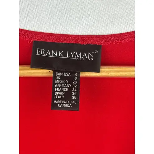 Frank Lyman Red Sleeveless Square Neck Top Size 4
