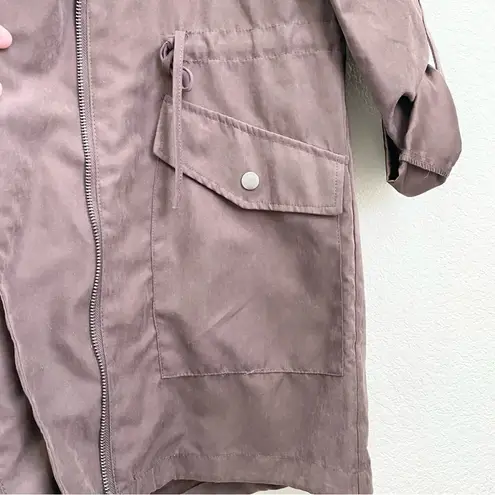 Staccato Taupe Hooded Utility Jacket Size S