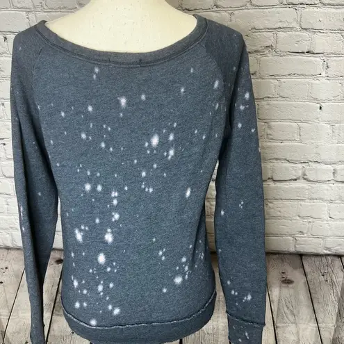 T2Love bleach splatter sweatshirt small Gray