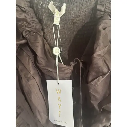 Women Uptown Ruched Halter Top Color Chocolate Size M #WAYFA20498