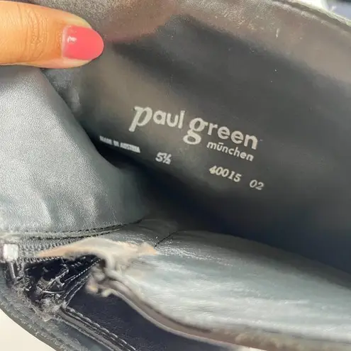Paul Green Black Leather Adjustable Buckle Riding