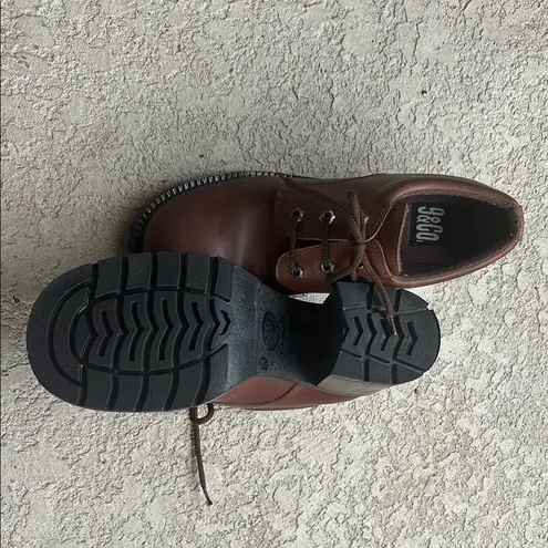 Nine & Co. 9&Co Made in Italy Brown Leather Lace-Up Shoes