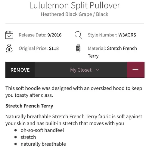 Lululemon  Split Pullover