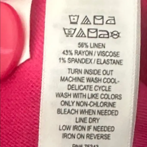 Nicole Miller  wide leg linen pants‎ Hot Pink Size 12