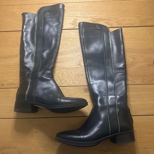 Karl Lagerfeld Paris Riding Boot leather Mimi 6.5 black