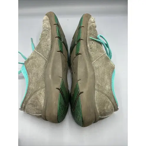 Dansko Women’s Sneakers Sz 39 Elise Gray Turquoise Suede Comfort Casual Walking