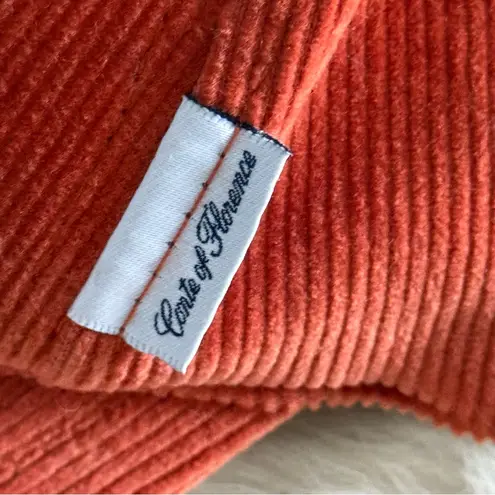 Conte of Florence Corduroy Crystal Embellished Cap Orange