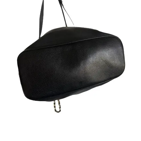 MICHAEL Michael Kors Black and Gold Shoulder Bag with Chain Detail Bucket