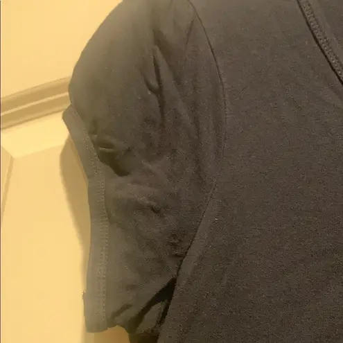 Black Fitted Cap Sleeve Ruched Blouse ~ XL Size undefined