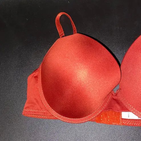 Frederick's of Hollywood NWT Rust Red Diana Push-Up Plunge Multiway Bra Size 34C